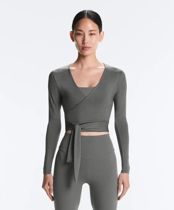 Футболка на запах из смесового лиоцелла- Заказать в России