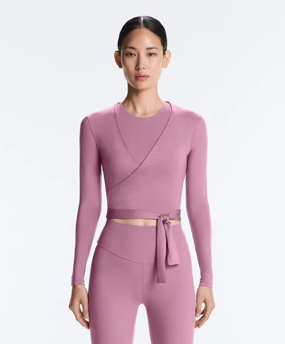 Футболка на запах из смесового лиоцелла- Заказать в России