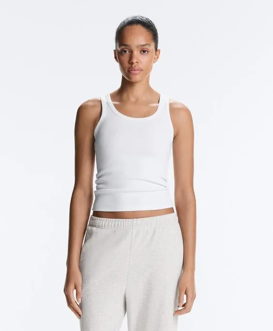 Майка Fitted Rib с хлопком и модалом- Заказать в России