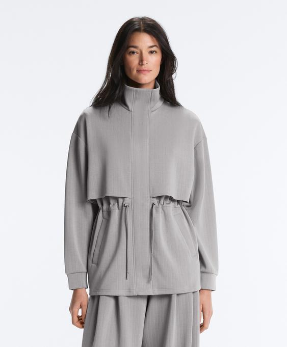 OYSHO Длинная куртка из модала в полоску