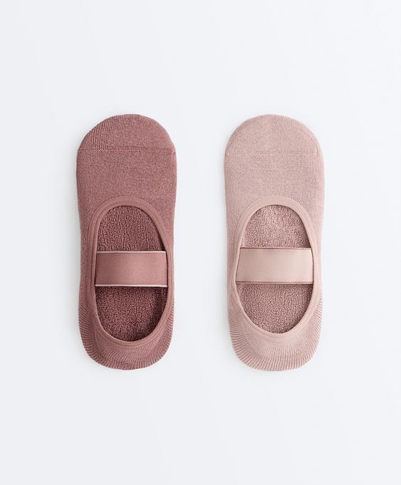 OYSHO 2 пары носков для йоги и пилатеса из смесового хлопка с широкой лентой купить с доставкой.