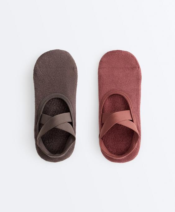 OYSHO 2 пары невидимых носков из смесового хлопка для йоги и пилатеса купить с доставкой.