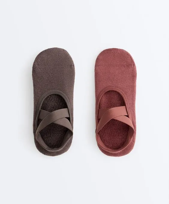 2 пары невидимых носков из смесового хлопка для йоги и пилатеса- Заказать в России