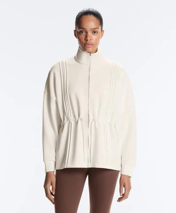 OYSHO Длинная куртка в рубчик с модалом и воротником-стойкой