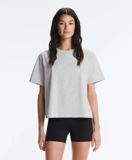 Футболка Boxy из смесового хлопка с короткими рукавами- Заказать в России