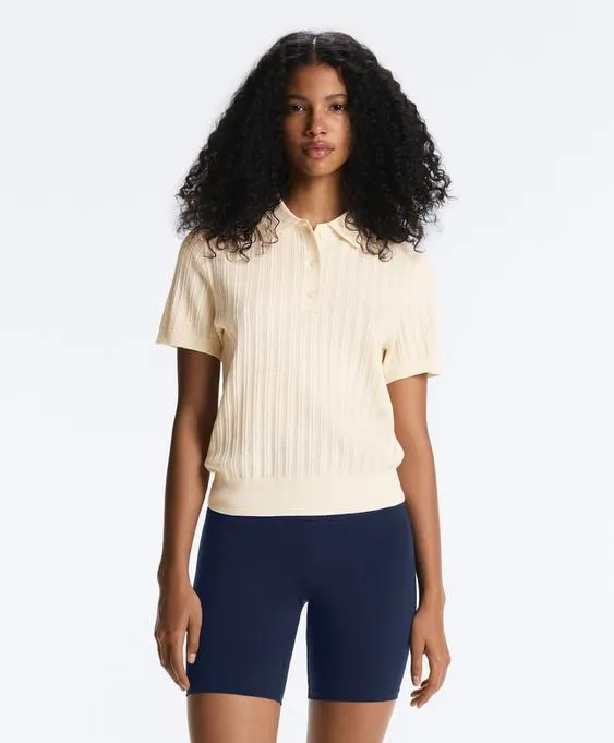 Поло вязаное pointelle- Заказать в России