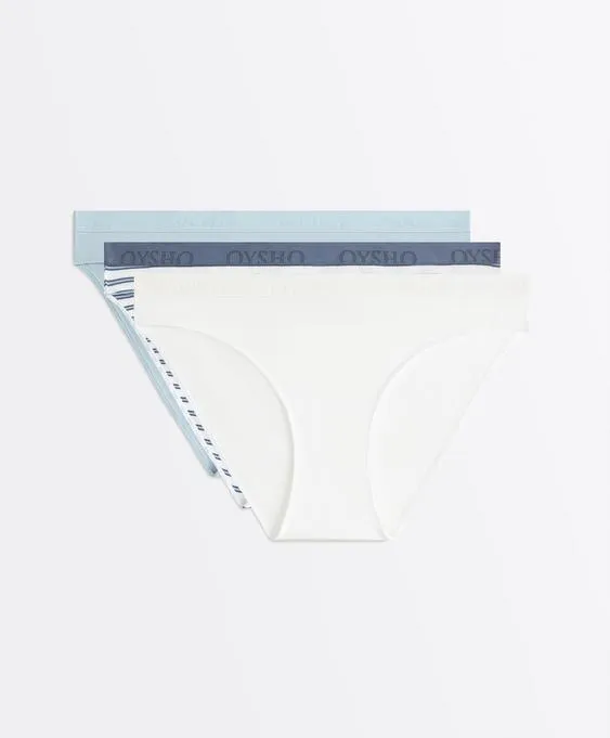 3 классических трусов из смесового хлопка с логотипом- Заказать в России