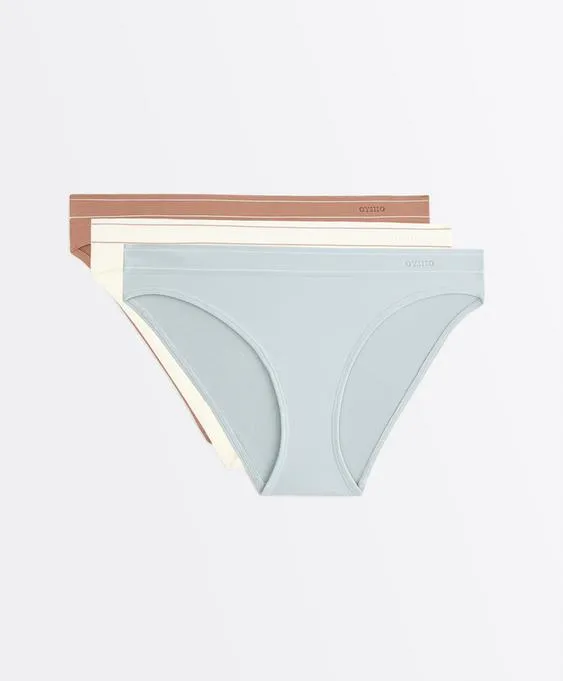 3 бесшовных классических трусов Seamless Soft touch с контрастным Logo- Заказать в России