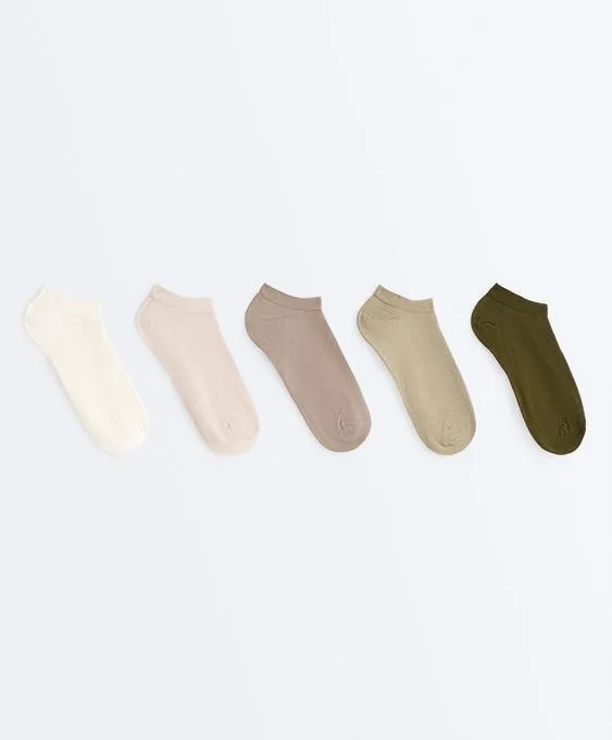 5 пар носков-сникеров из смесового хлопка- Заказать в России