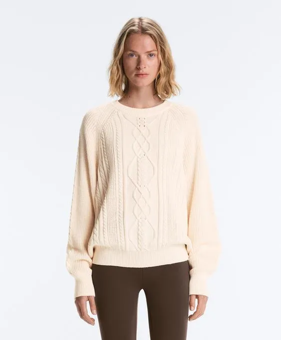 OYSHO Свитер из 100% хлопка с узором «косы»