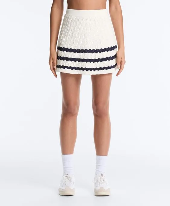 Короткая вязаная юбка «Волна»- Заказать в России