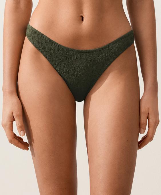 OYSHO Плавки бикини бразильяно U-образной формы с леопардовым принтом