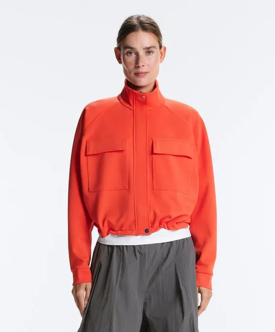 Куртка пике с карманами из хлопка- Заказать в России