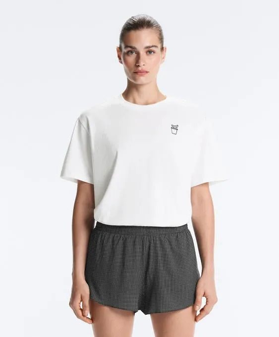 Футболка Boxy с надписью из смесового хлопка- Заказать в России