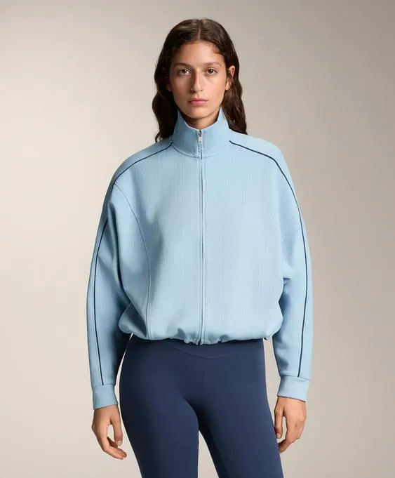 Куртка пике с боковым Piping из хлопка- Заказать в России