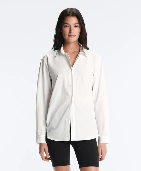 Рубашка из 100%-го хлопка с длинными рукавами- Заказать в России