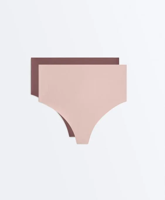 2 высоких трусов танга из смесового полиамида, Medium support- Заказать в России