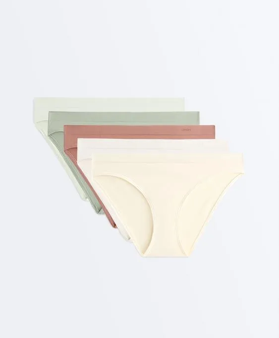 Набор из 5 бесшовных классических трусов Seamless из мягкой ткани
