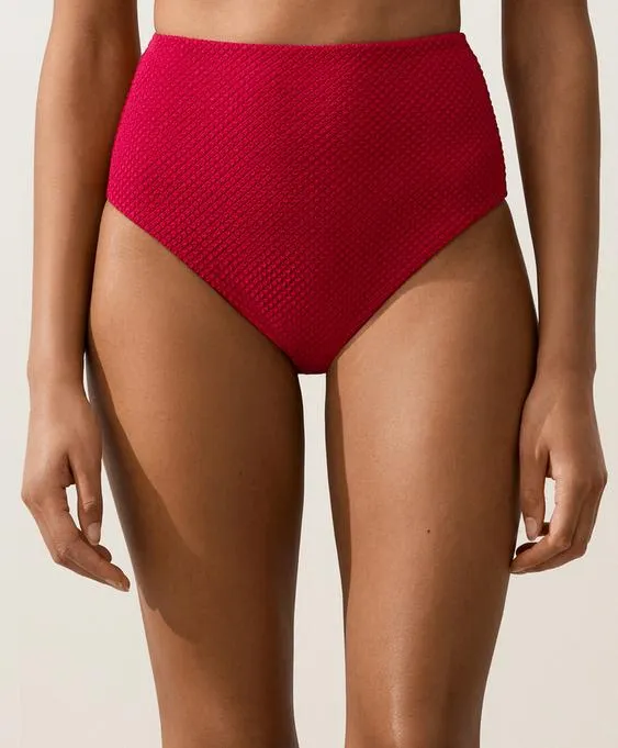 Классические высокие плавки бикини Waffle- Заказать в России