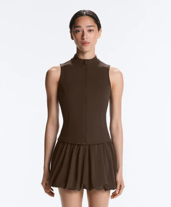 Футболка без рукавов на молнии- Заказать в России