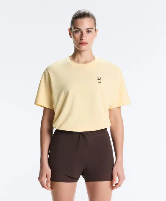 Футболка Boxy из смесового хлопка с надписью- Заказать в России