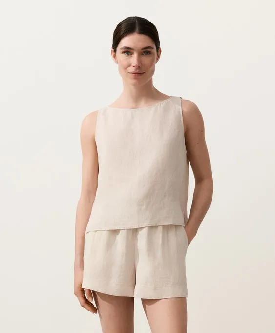 Квадратный топ из 100%-го льна- Заказать в России