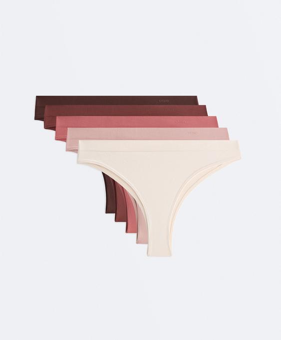 OYSHO 5 бесшовных трусов бразильяно SEAMLESS SOFT TOUCH с LOGO