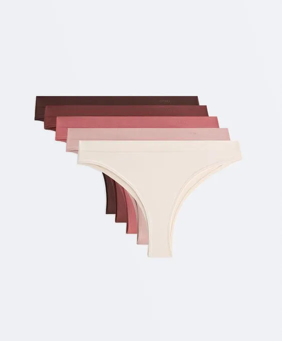 5 бесшовных трусов бразильяно Seamless Soft touch с Logo- Заказать в России