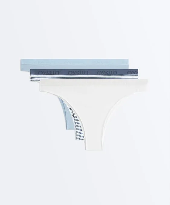 3 трусов бразильяно из смесового хлопка с логотипом- Заказать в России