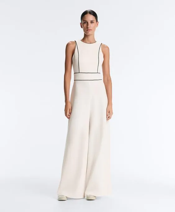 OYSHO Длинный комбинезон PIPING пике с хлопком