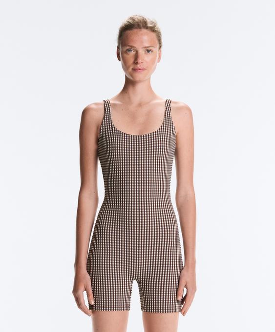 OYSHO Короткий комбинезон COMFORTLUX виши