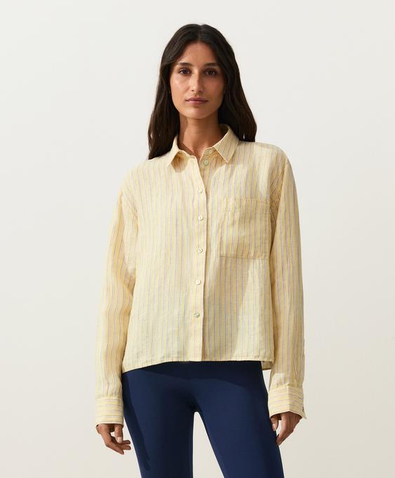 OYSHO Короткая рубашка из 100%-го льна
