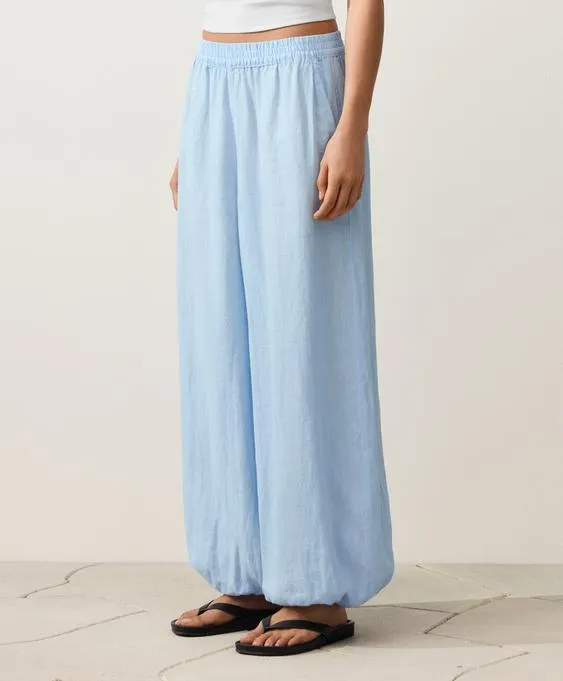 Длинные брюки-блумеры из 100%-го льна- Заказать в России