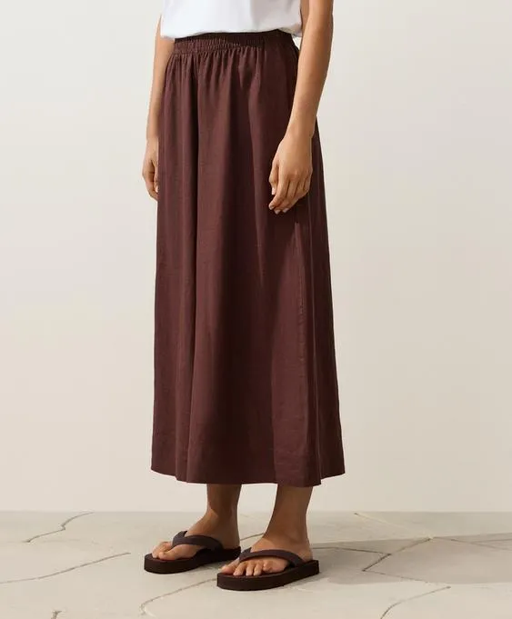 Укороченные льняные брюки Super Wide leg- Заказать в России