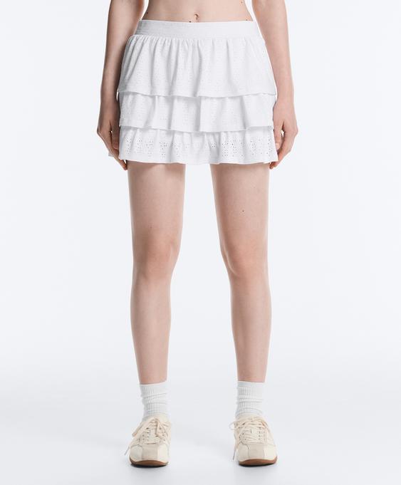 OYSHO Короткая юбка COMFORTLUX с вышивкой