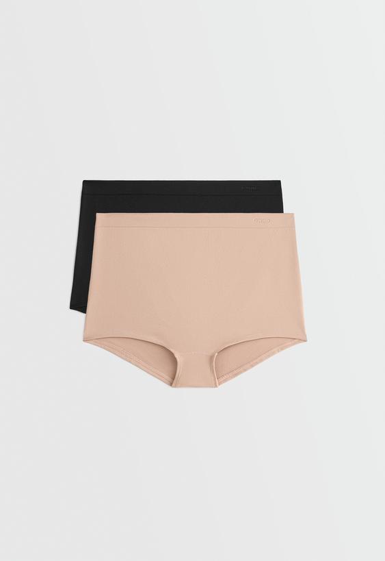 OYSHO Набор из 2 бесшовных трусов-шортов SEAMLESS SOFT TOUCH купить с доставкой.