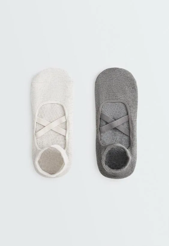 2 пары носков-sneaker из хлопка для йоги