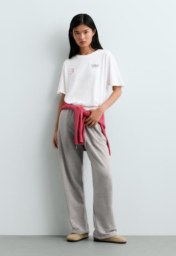 Boxy print cotton blend T-shirt- Заказать в России