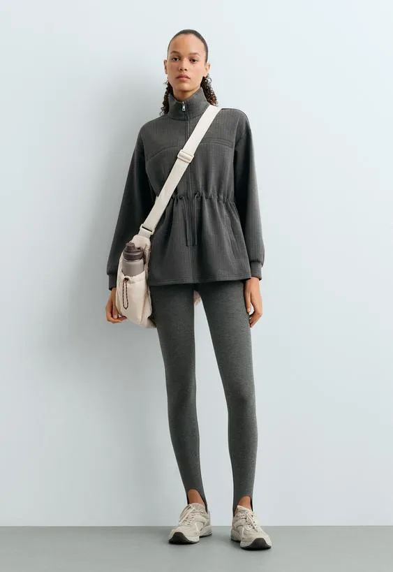 Long soft-touch pinstripe modal jacket