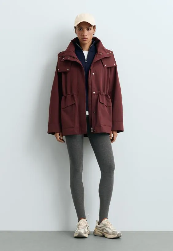 Хлопковая куртка а-силуэта 10 000 мм- Заказать в России