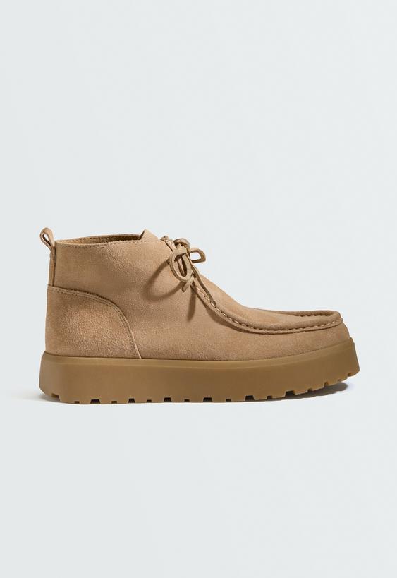 OYSHO BOTINS EM PELE COM ATACADORES купить с доставкой.