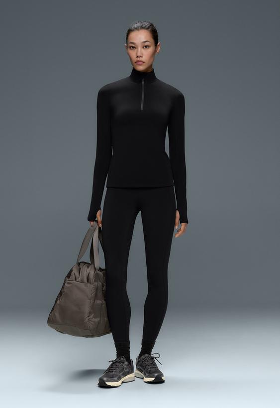 OYSHO Термальная футболка BASE LAYER с полумолнией