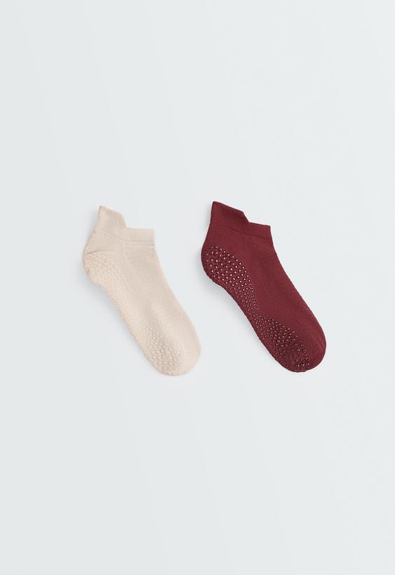 OYSHO 2 пары носков SNEAKER: йога/пилатес, смес. полиамид