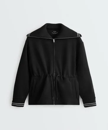Длинная куртка с модалом brushed piping- Заказать в России