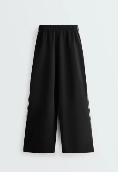 Прямые брюки с модалом brushed piping