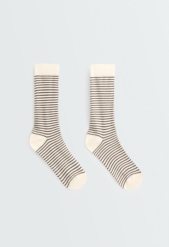 OYSHO Носок CLASSIC, 58% модал, 13% кашемира, в полоску