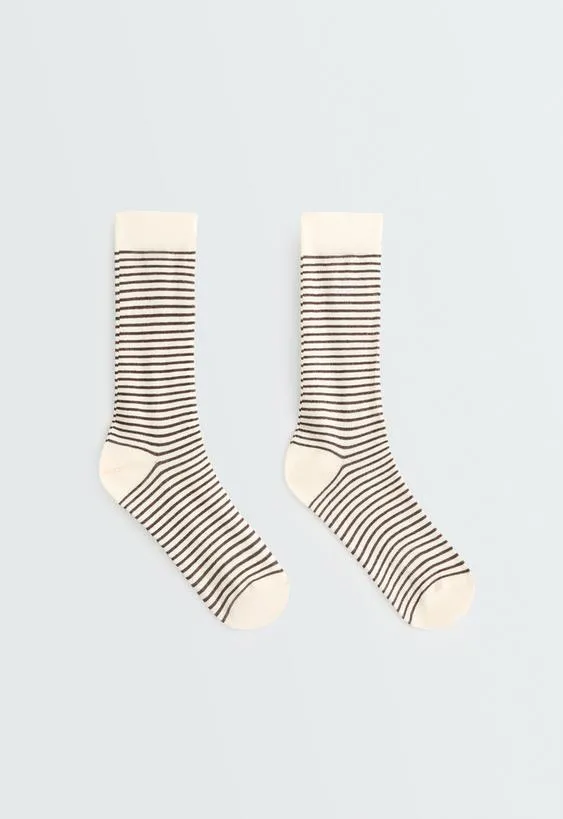 OYSHO Носок CLASSIC, 58% модал, 13% кашемира, в полоску