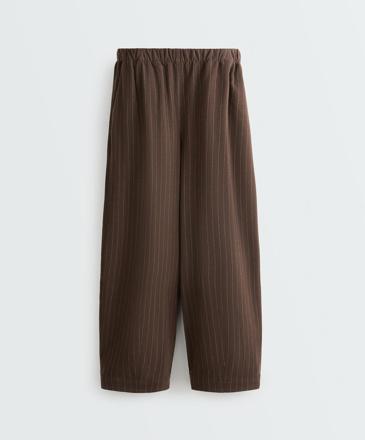 OYSHO Брюки BALLOON, 15% шерсти, в тонкую полоску купить с доставкой.