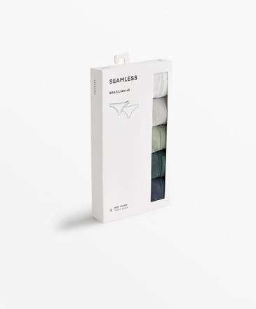 5 бесшовных трусов бразильяно Seamless из мягкой ткани