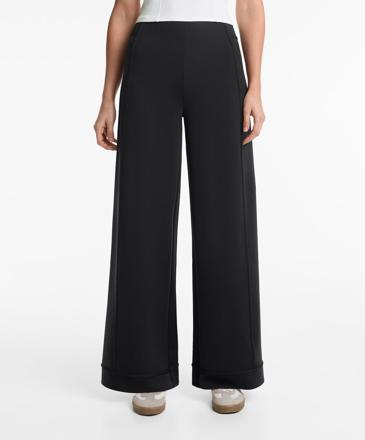 OYSHO Широкие брюки с эффектом неопрена